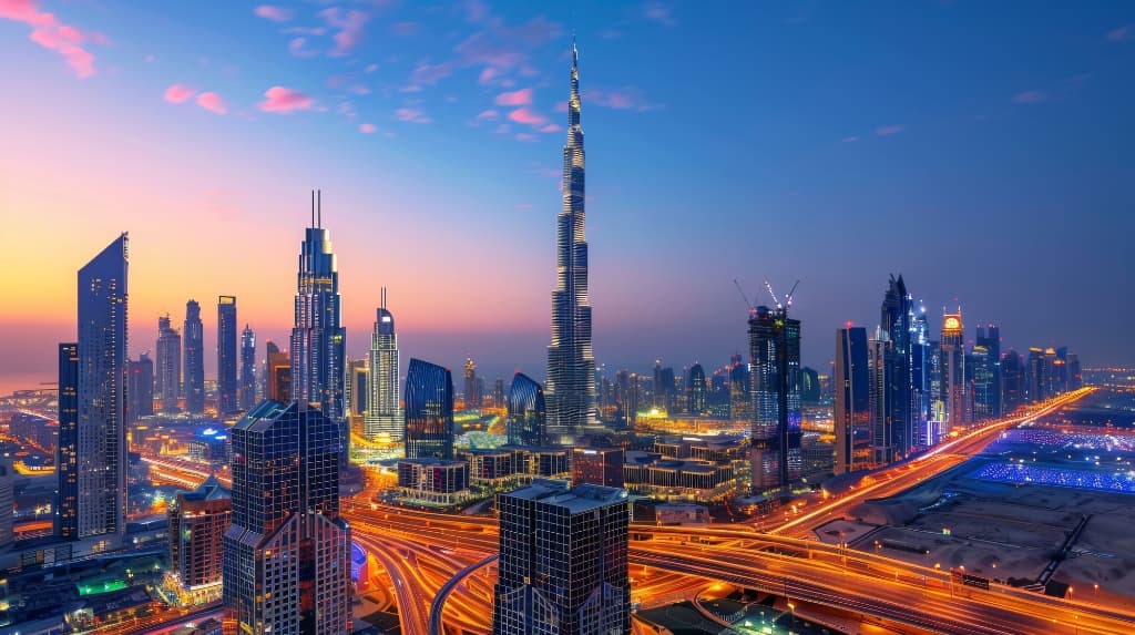 Burj Khalifa and Downtown Dubai Corporate Corridor